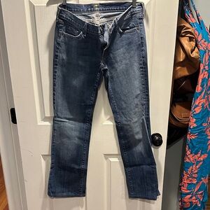 7 For All Mankind Dark Blue Straight Leg Jeans